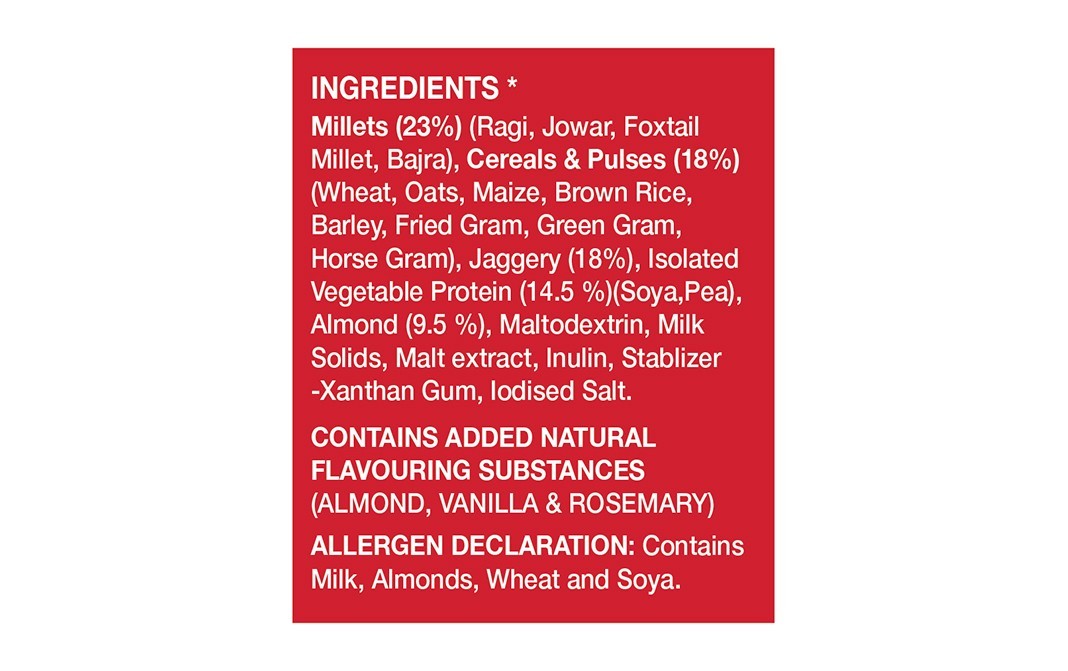 Soulfull Millet Smoothix Millet+Pulses+ Cereals Almond   Box  450 grams